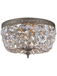 Carrington 10 inch Flush Mount Ceiling Light in English Bronze.